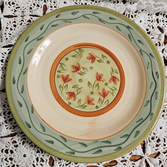 Set of 2 Stoneware Dinner Plates by Home Trends - Picture 1 of 3